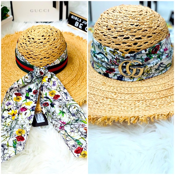 Gucci Accessories - New Authentic Gucci Raffia Hat